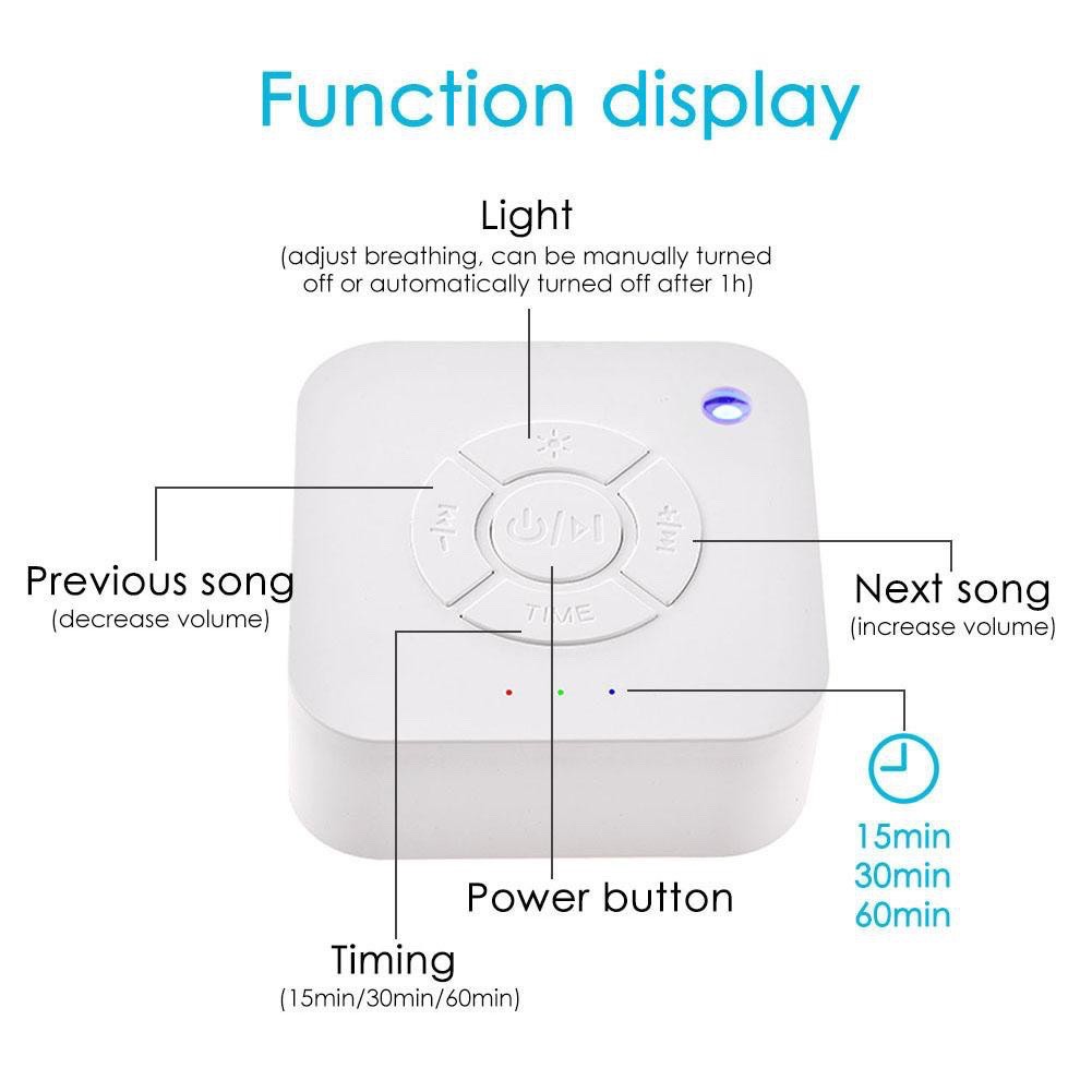 Máy Nghe Tiếng Ồn Trắng (máy white noise tạo tiếng ru giúp bé ngủ ngon, sâu giấc)