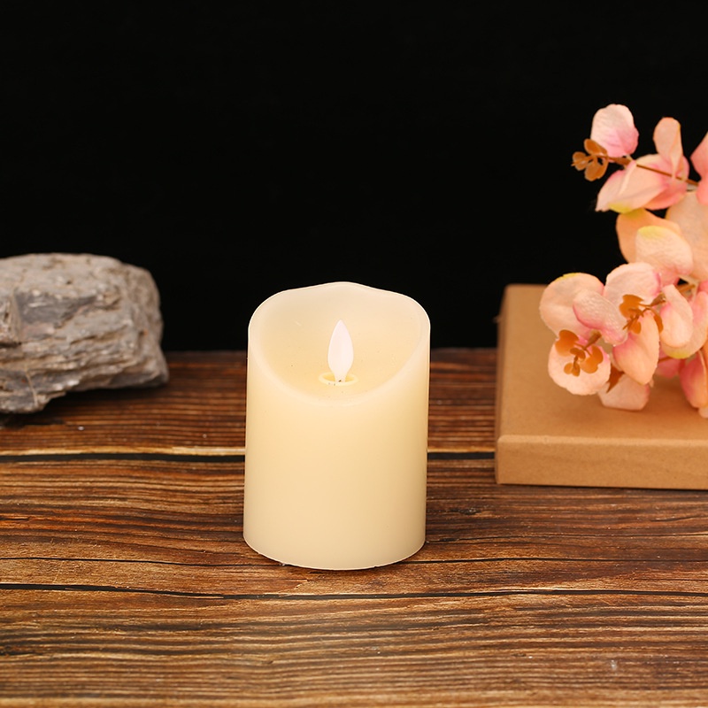 Nến điện tử-đèn cầy điện tử trang trí sinh nhật vỏ nhựa trơn đường kính 7.5cm