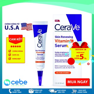 Serum sáng da mờ thâm CeraVe Skin Renewing 10% Vitamin C (30mL)