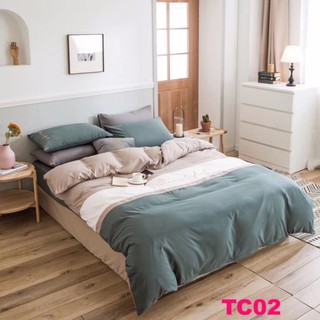 Bộ chăn ga gối cotton tici tc02 set 4 món loại 1
