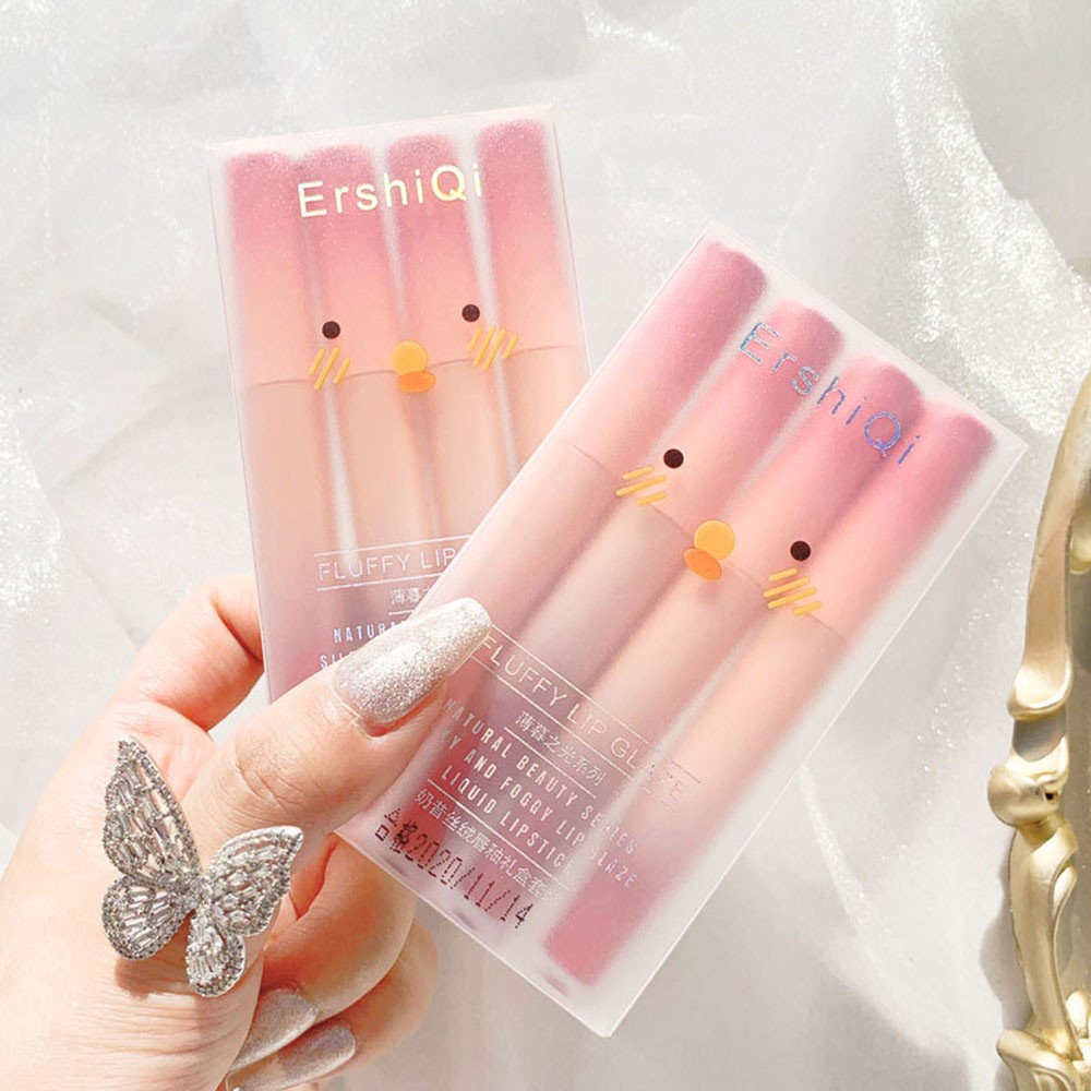 aaoottuuoo5.vn  [Hàng mới về] Set 4 Son Kem Lì Ershiqi Không Phai Chống Dính Cốc Trang Điểm Thời Trang | BigBuy360 - bigbuy360.vn