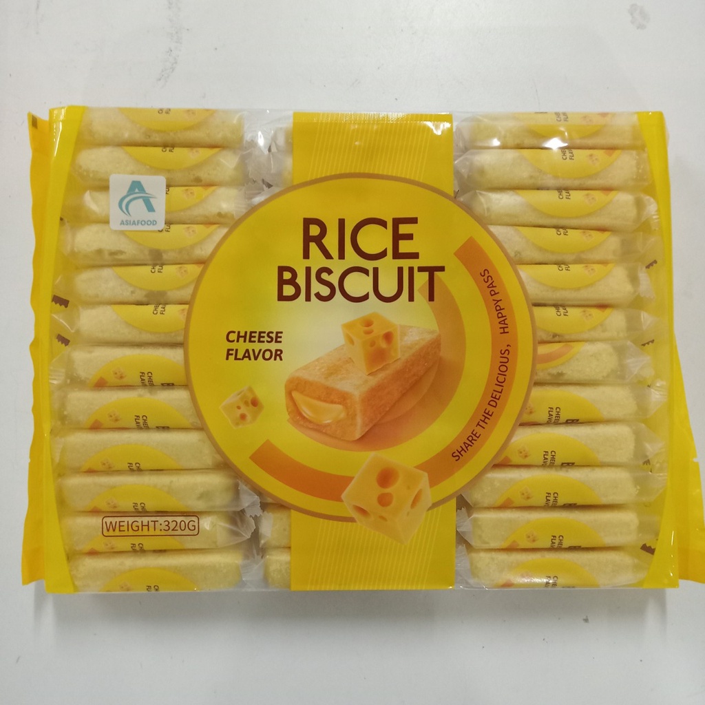 Bánh Gạo Rice Biscuit Asia Food Gói 320g 3 Vị