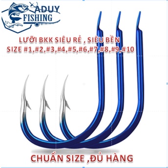 50 Lưỡi câu cá bkk siêu rẻ giá bán/50 cái, lưỡi bkk xanh câu cá, lưỡi có nghạnh, Aduy fishing