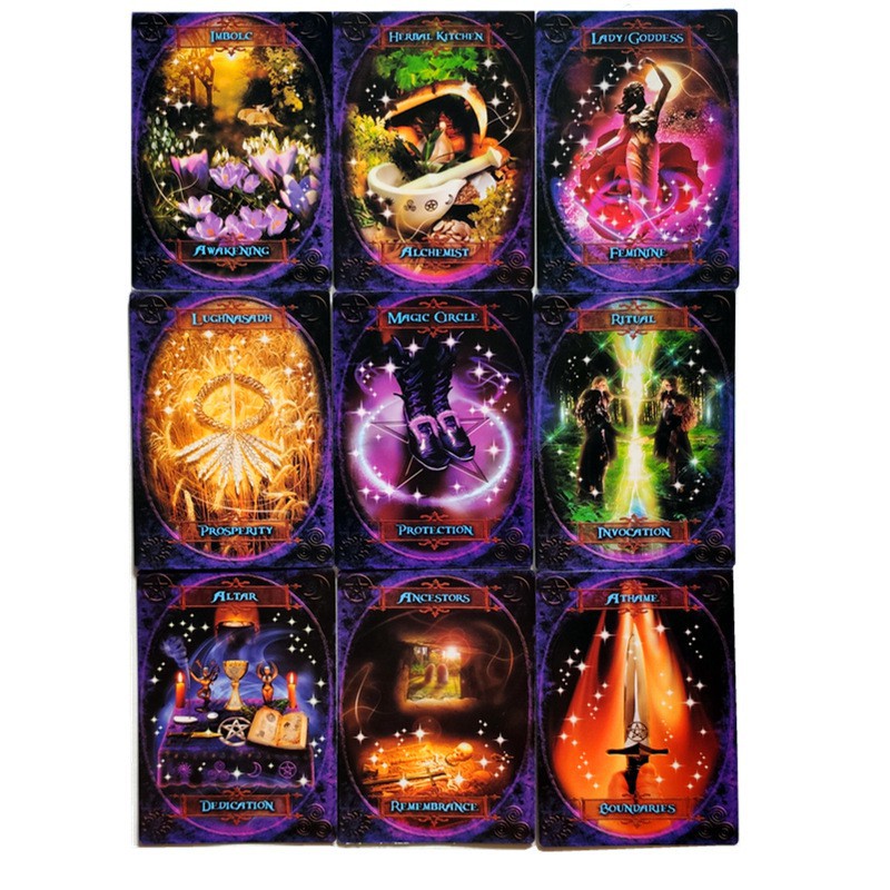 Bộ bài bói Tarot Witches Wisdom Oracle Cards tuyệt đẹp 48 lá kèm hướng dẫn