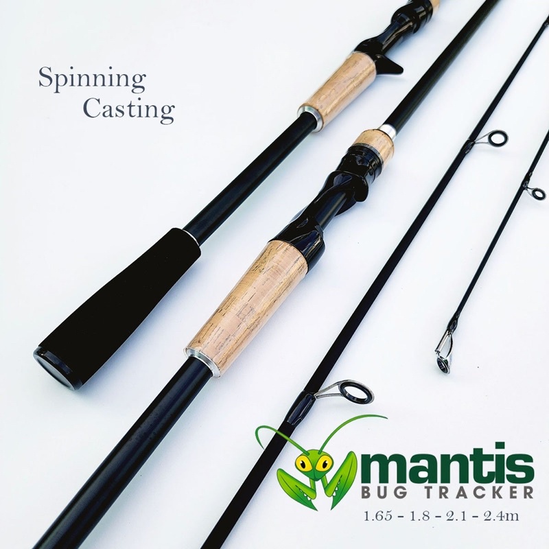 cần câu lure máy ngang và máy đứng carbon Mantis