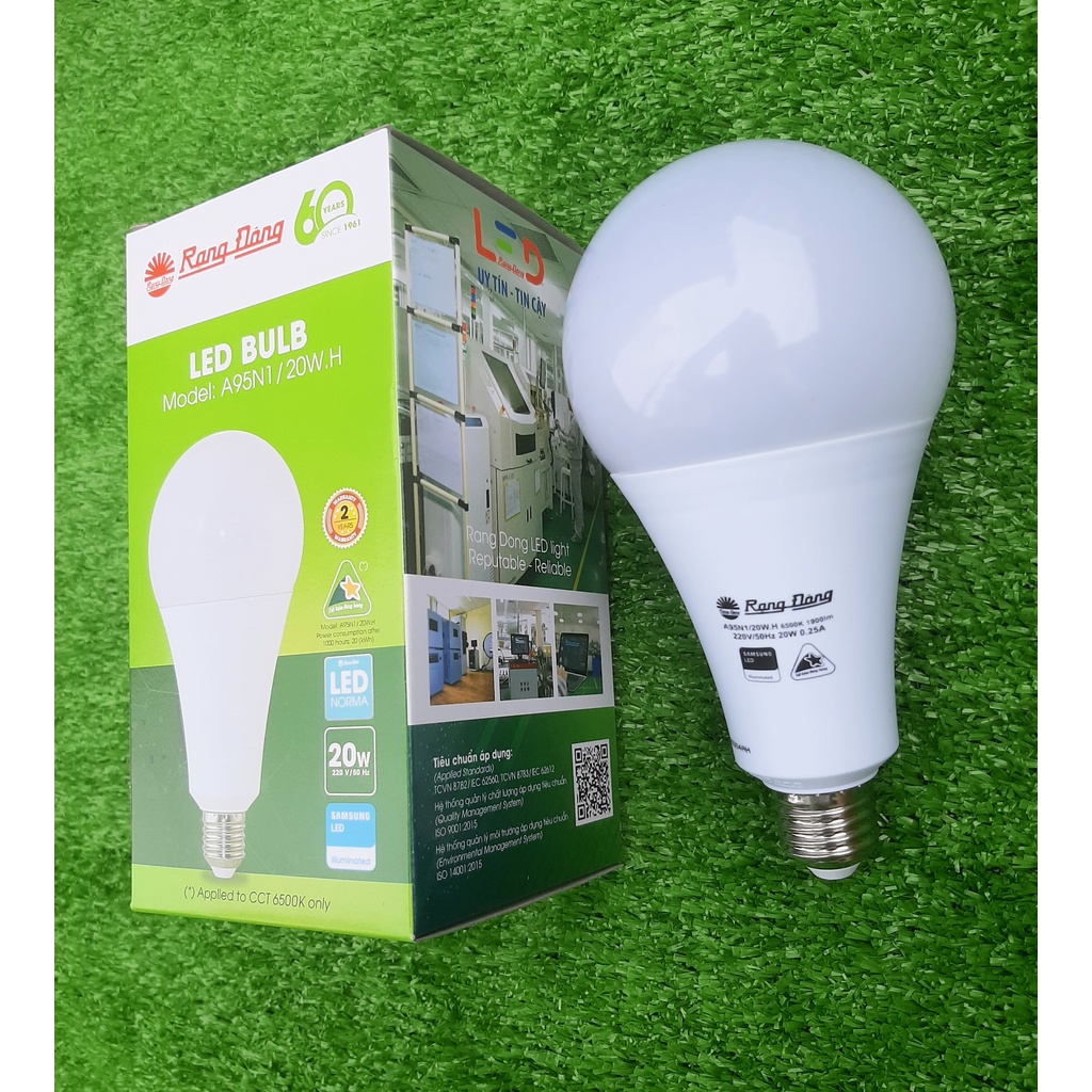 Bóng Đèn Led Buld Tròn 20W Rạng Đông, Bảo Hành Chính Hãng 24 Tháng.
