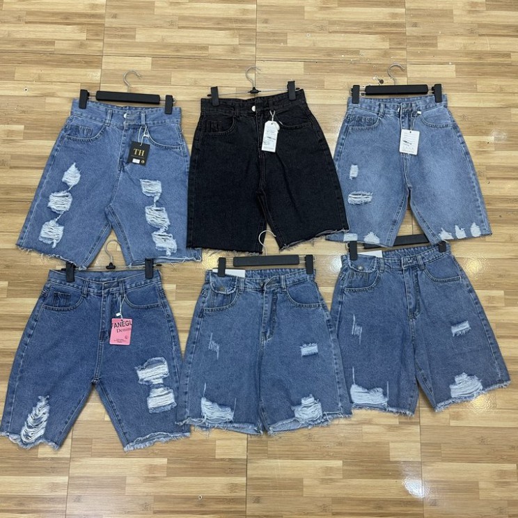 Quần Short Jeans Ngố Nữ Ống Rộng MON Rách Ulzzang Nhiều Mẫu Hàng Cao Cấp