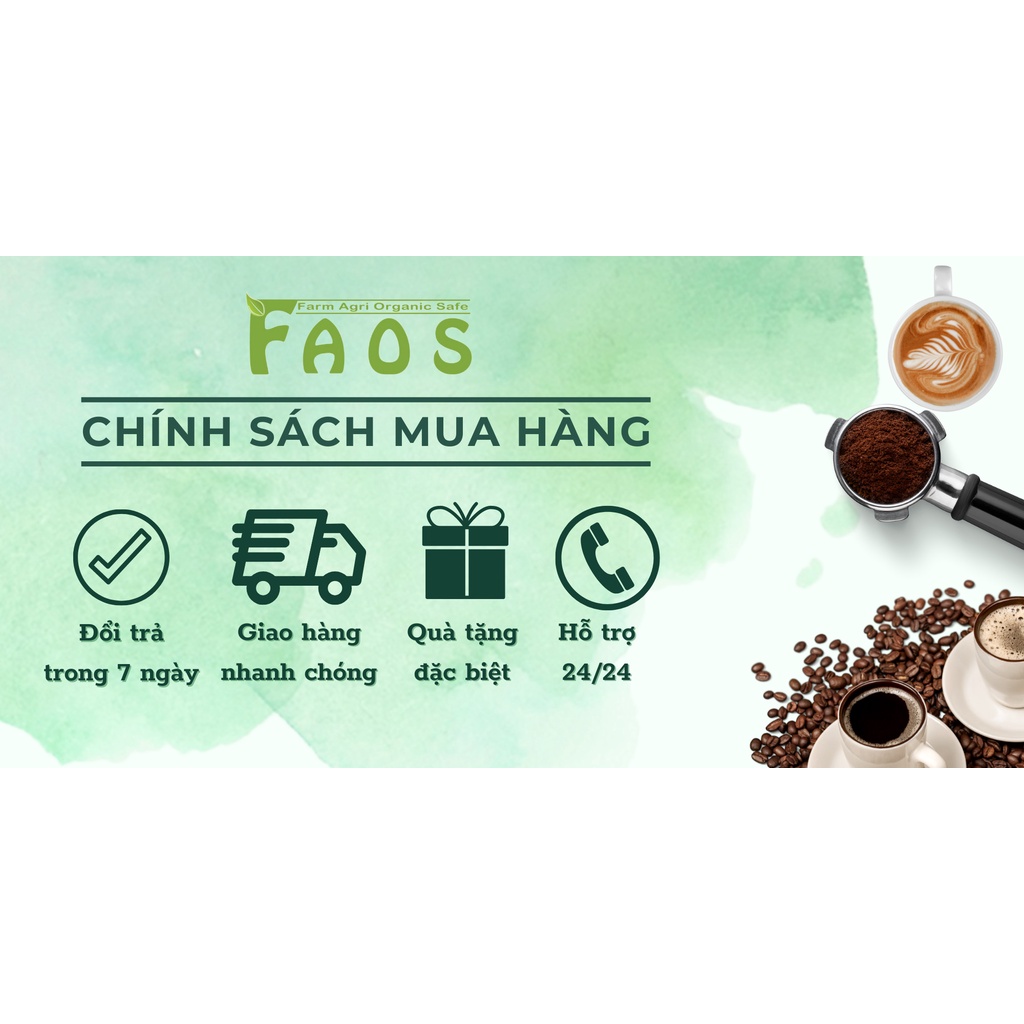 [TẶNG PHIN] 2kg ROBUSTA nguyên chất rang mộc 100% pha phin vị đắng đậm thơm nồng truyền thống | Faos Coffee