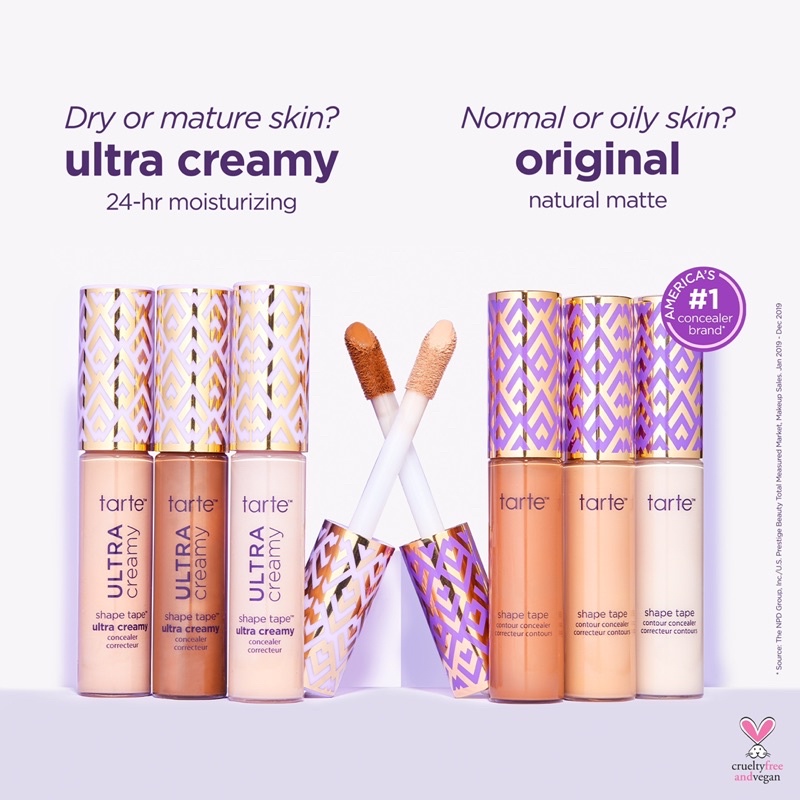 Che Khuyết Điểm Tarte Shape Tape và Ultra Creamy