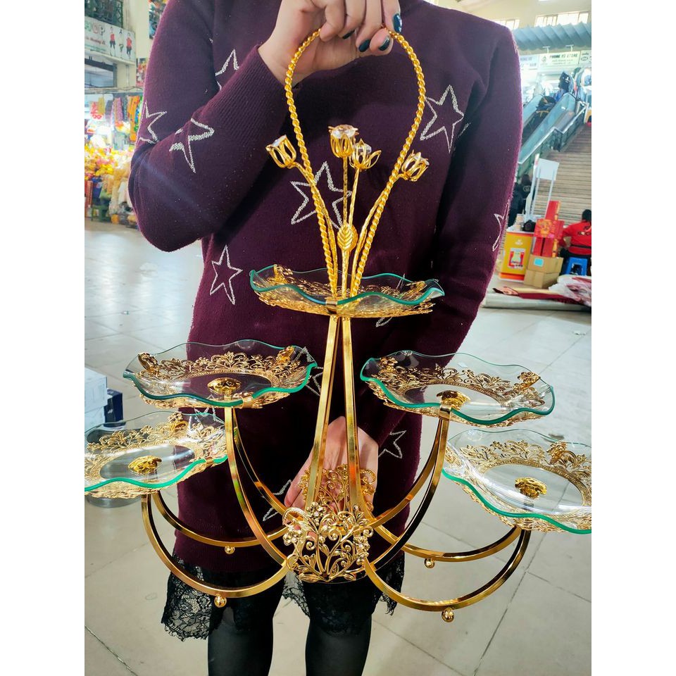 hay thủy tinh 3 tầng decor trang trí bàn ăn, tiệc buffet - Khay hoa quả , Khay đựng ngày tết Thông tin sản phẩm