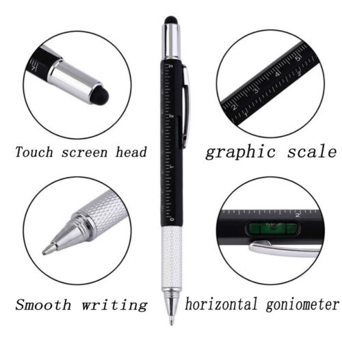 Bút stylus cảm ứng chạm kèm tuốc nơ vít 6 trong 1 đa năng tiện dụng