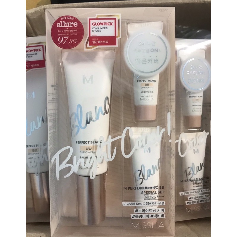 ĐỦ BILL Set kem nền missha m perfect blanc BB