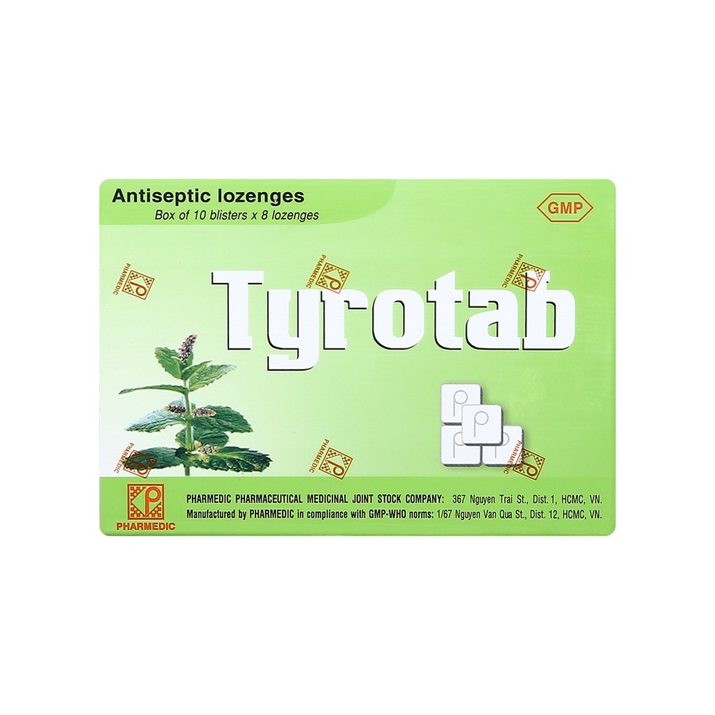 Viên Ngậm Tyrotab Sát Khuẩn Họng