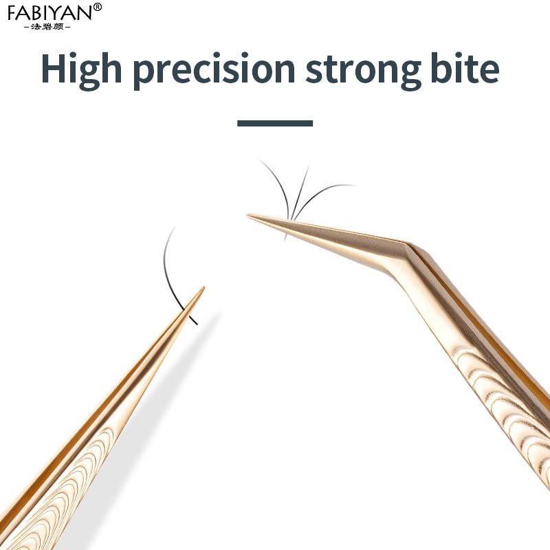 Nhíp gắn lông mi giả FABIYAN bằng thép không gỉ độ chính xác cao