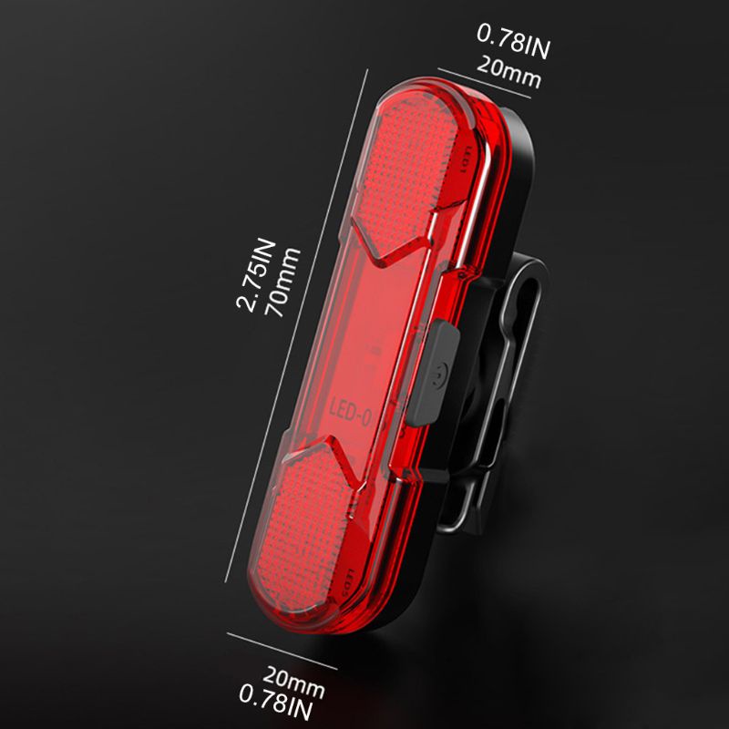 Đèn Led Cảnh Báo Gắn Đuôi Xe Đạp Có Thể Sạc Lại Bằng Cổng Usb