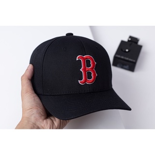 Nón lưỡi trai bit đuôi boston mlb chất vải cotton cao cấp, nón kết thể thao mã màu trắng đen