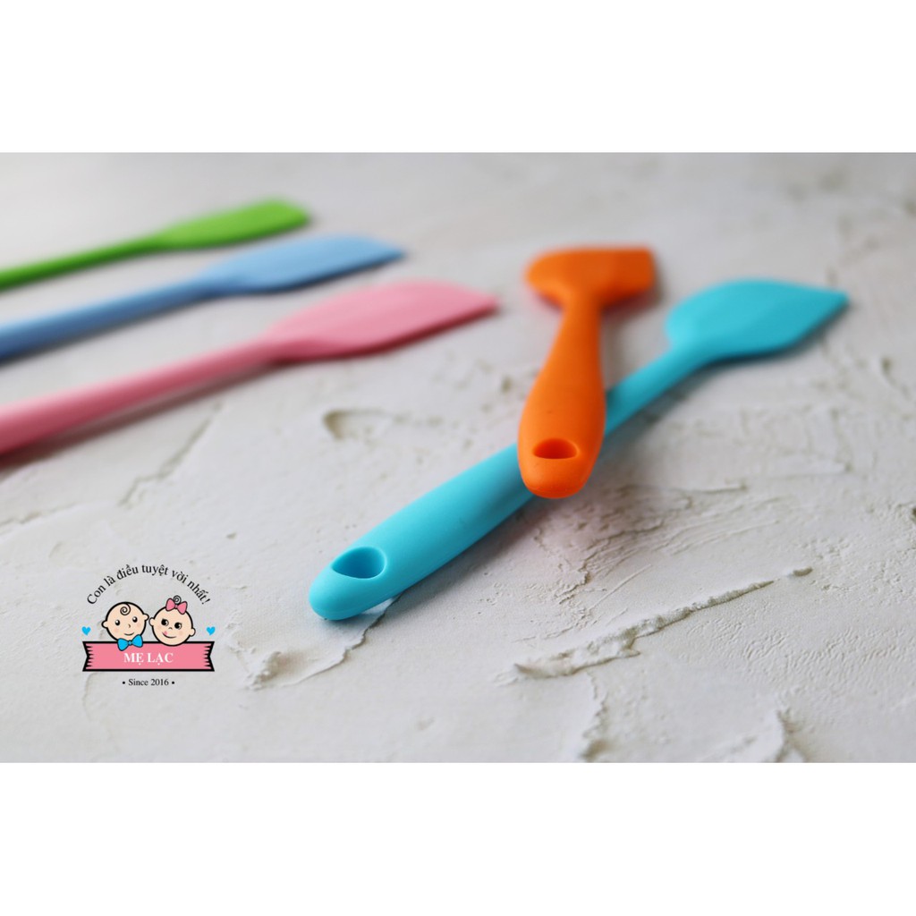 Phới silicone đa năng, spatula làm bánh và chế biến đồ ăn dặm cho bé