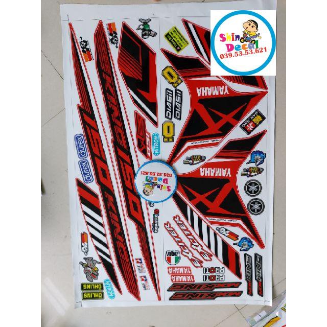 Tem exciter 150 mx king tặng logo