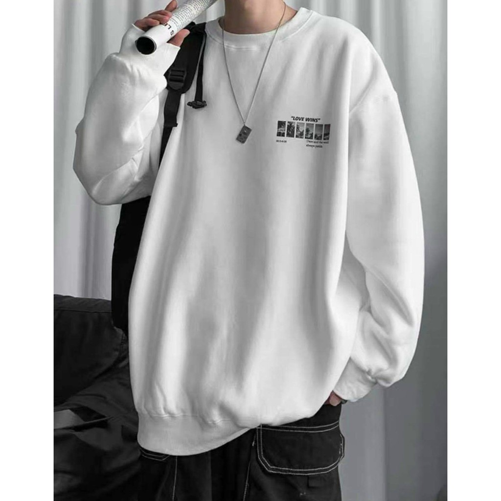 ÁO SWEATER LOVE WINS UNISEX (ĐEN, TRẮNG)