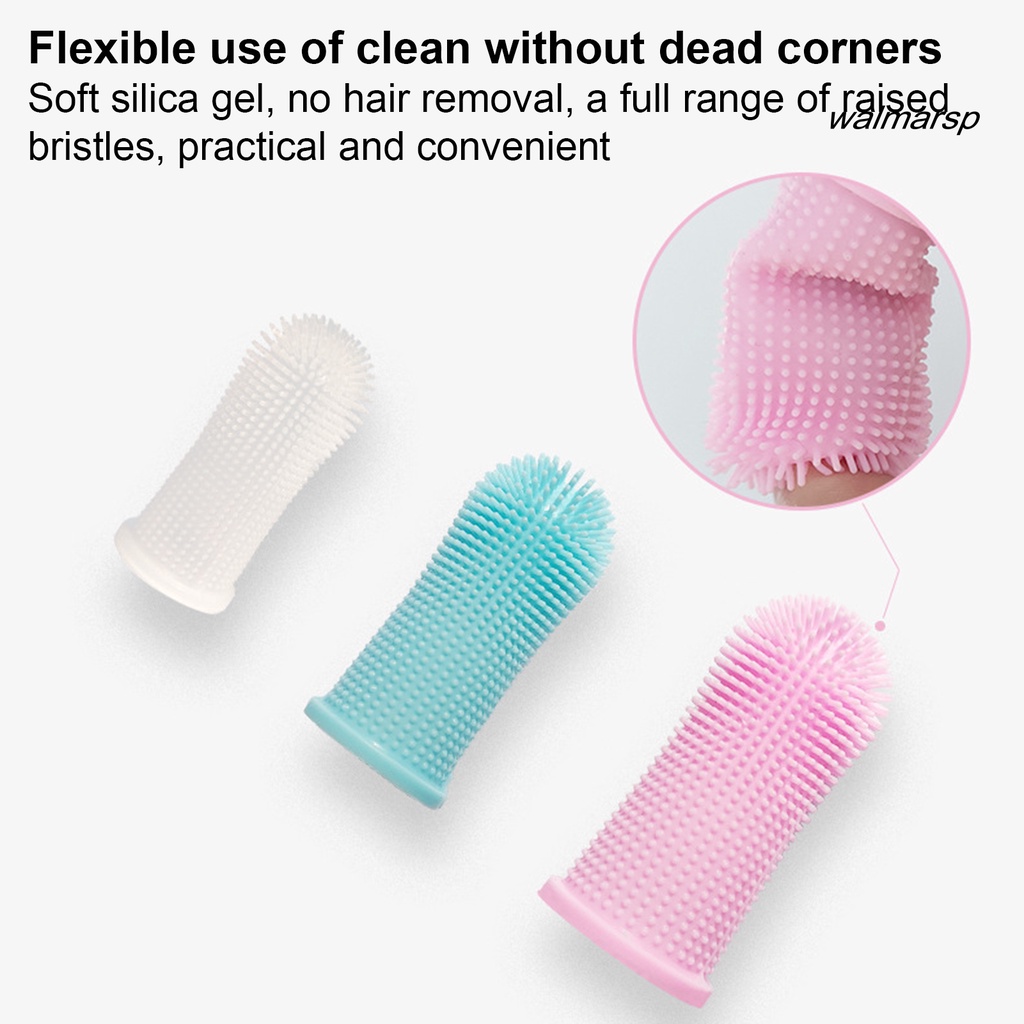 Bàn Chải Đánh Răng Bằng Silicon Mềm Đeo Ngón Tay Chống Mài Mòn Cho Thú Cưng