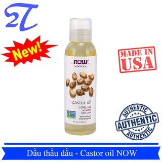 (Auth) Tinh Dầu Thầu Dầu Castor Oil Now Food Solution