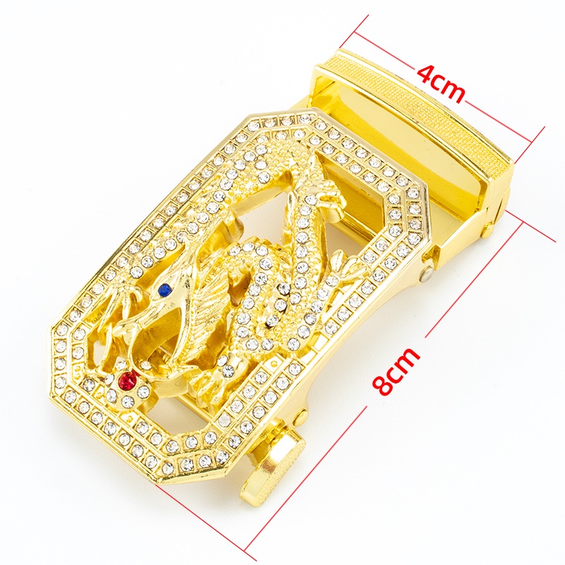 Thắt lưng nam chất liệu vải dù PE-Size 3.5 x115cm dày 0.25 cm - Khóa kim mạ hình rồng vàng đính ngọc - phong cách phượt
