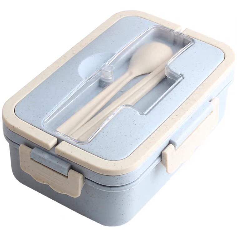 [ HÀNG LOẠI 1 ] Hộp đựng cơm lúa mạch 3 ngăn kèm quai xách siêu đẹp 1000ml