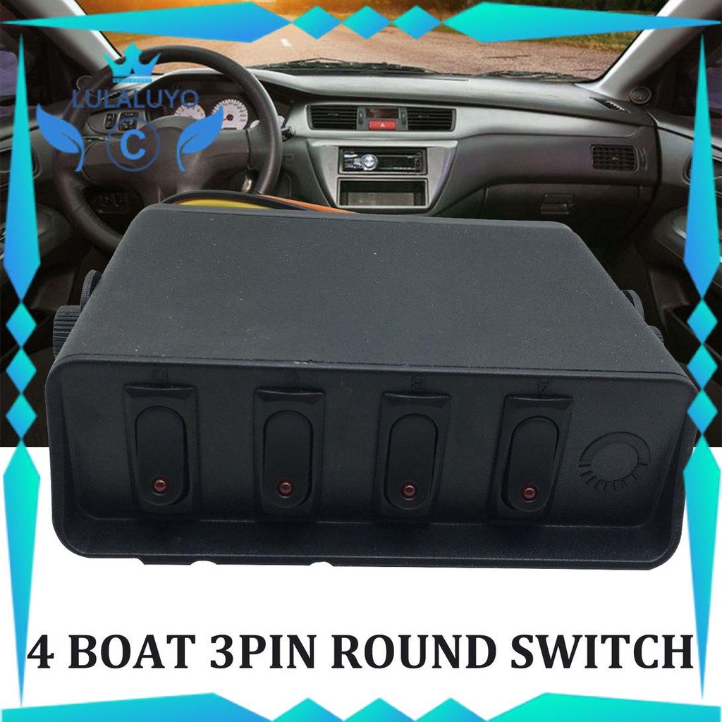 [Giá thấp] Car And Boat 4-Digit 3Pin Round Switch Panel Control System With Wiring .lu