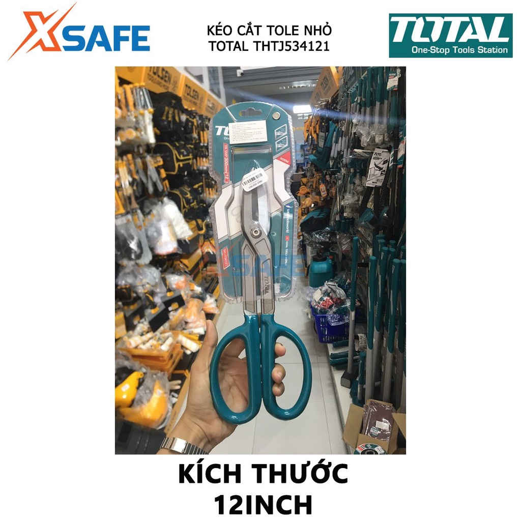 Kéo cắt tole nhỏ TOTAL THTJ534121 kích thước 12 &quot;, độ dày tối đa thép carbon ≤0,8mm - chính hãng