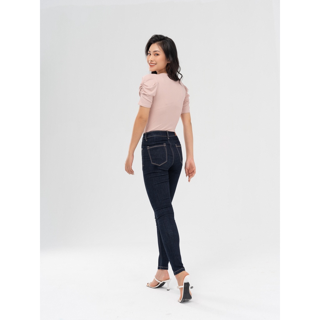 Quần jean nữ chính hãng YODY dáng ôm trơn co giãn tốt mềm mại- QJN3102