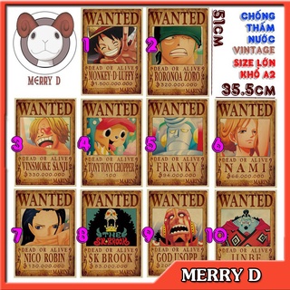 Bộ 10 Tấm Poster One Piece - Team Luffy, Thất Vũ Hải, Tứ Hoàng, Tổng Hợp