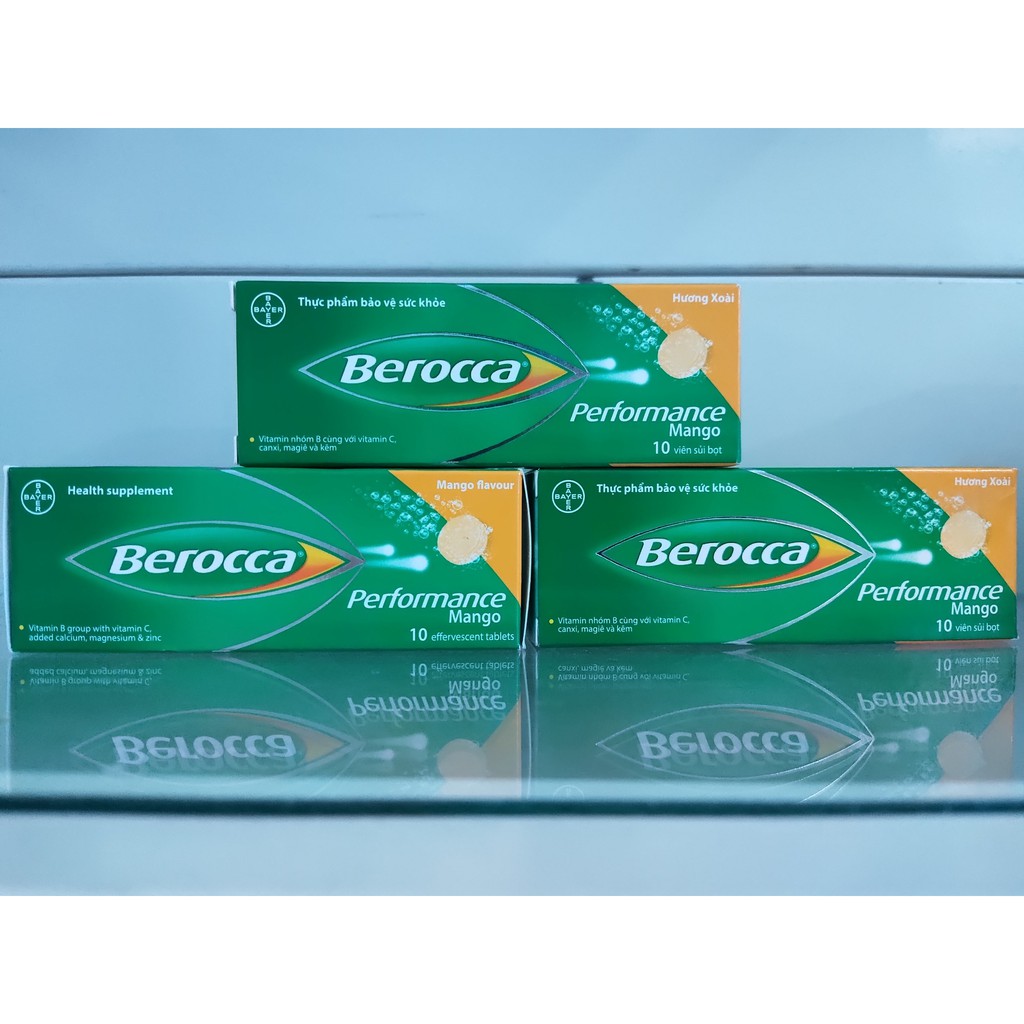 Viên sủi bổ sung Vitamin Berocca Performance Mango Hương Xoài 10 Viên <0305773> | BigBuy360 - bigbuy360.vn