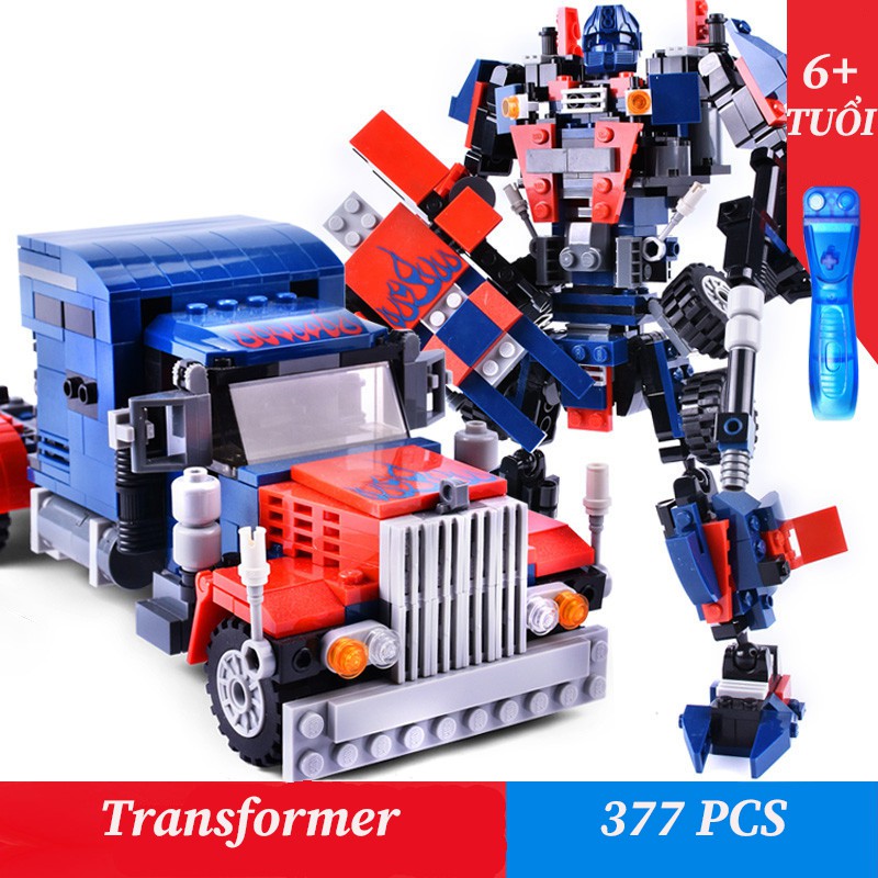 Đồ Chơi Lego Robot biến hình Ô Tô Xe Đua Transformers size lớn cho trẻ trên 6 tuổi