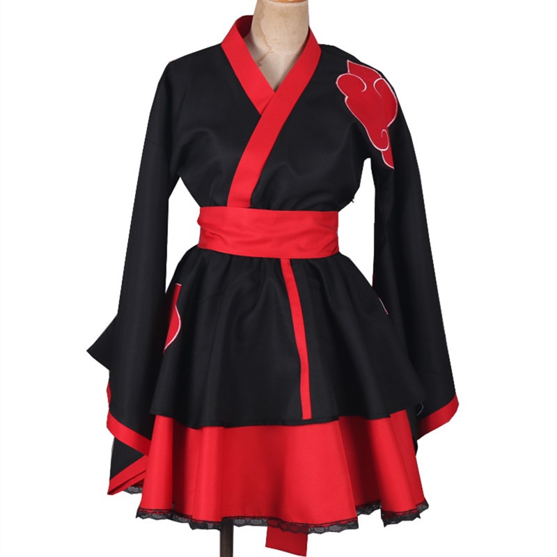 Đầm Kimono Hóa Trang Nhân Vật NARUTO Akatsuki Phong Cách Lolita Dành Cho Nữ