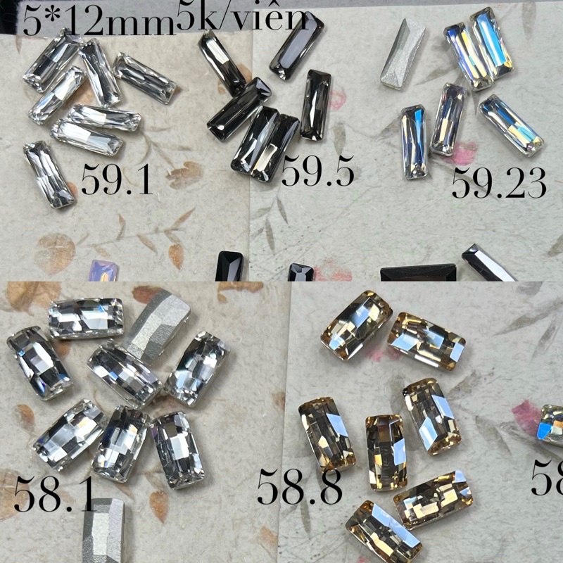 Đá khối nail cao cấp đính móng tay dài siêu sáng