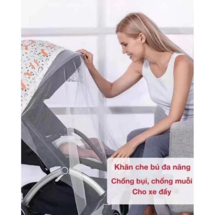 Ninikids: Khăn choàng che bé bú cotton ( Có 2 lớp và 1 lớp) đồ dùng sơ sinh, đồ dùng mẹ và bé