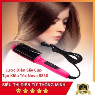 Lược Điện Sấy Cụp Tạo Kiểu Tóc Đa Năng, Nova 8810 - Dụng Cụ Uốn Tóc - Chính Hãng Bảo Hành 6 Tháng