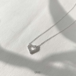 Dây chuyền bạc Grace - Mặt tim đá Dearie