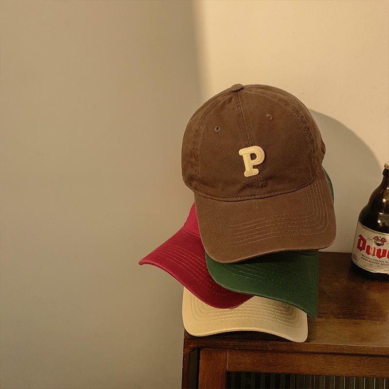 Nón Kết Thêu Chữ P Phong Cách Hàn Quốc Năng Động