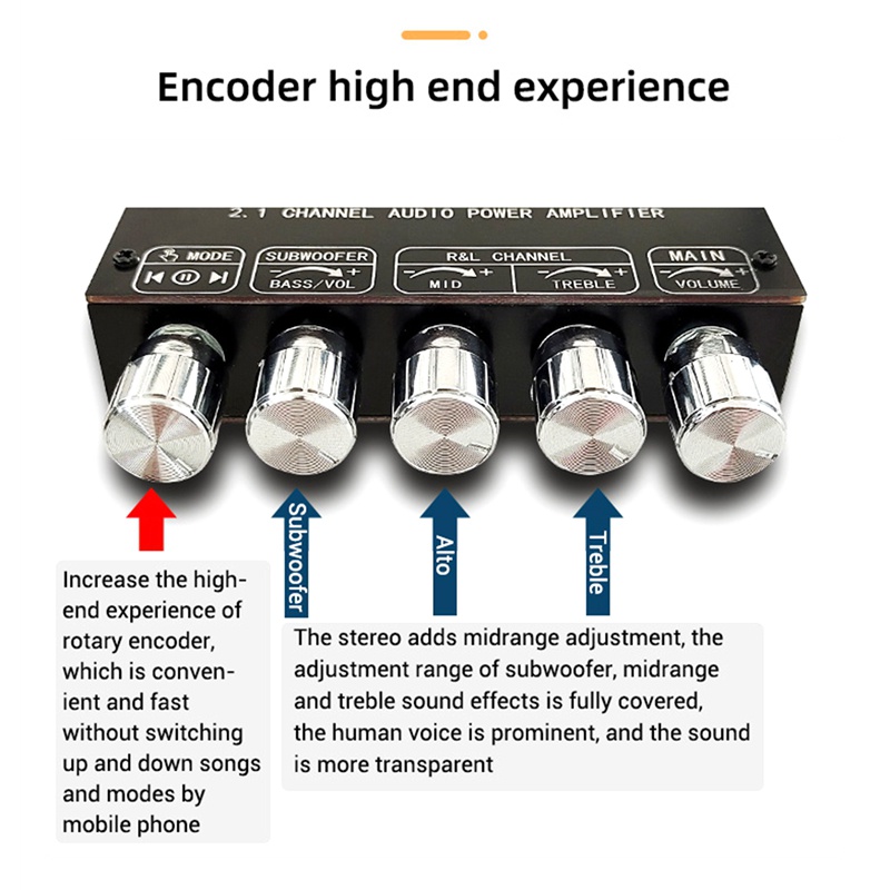 Bảng Mạch Khuếch Đại Âm Thanh ZK-MT21S 2x50W + 100W 2.1 AUX 12V 24V Bluetooth 5.1