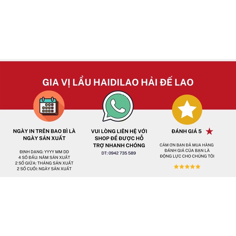 Gia vị lẩu thập cẩm cay tê Haidilao Hải Đế Lao