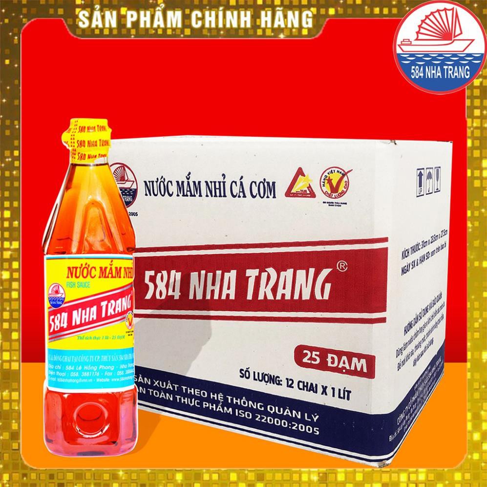 Chai 1 Lít Nước mắm Nhỉ 584 Nha Trang 25 độ đạm, Nước mắm Truyền Thống, Date luôn mới