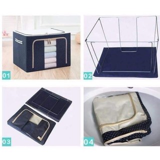 Tủ Vải Khung Sắt Đựng Đồ Đa Năng  66L