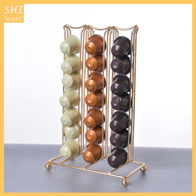 [In Stock]Coffee Pod Capsule Holder Stand suitable for Nespresso pods Gold-plated Rack