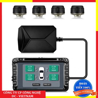Sản phẩm  Bộ cảm biến áp suất lốp ngoài TPMS dùng cho xe hơi, ô tô sử dụng màn hình Android TU05X: Chip Infineon SP40 củ