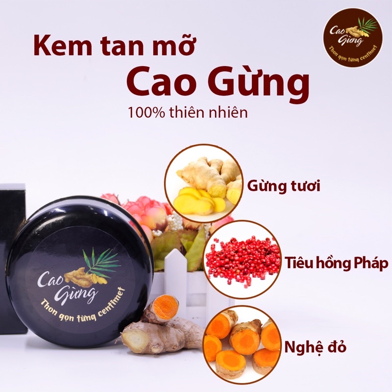 CAO GỪNG ĐEN TAN MỠ THIÊN NHIÊN VIỆT 250gr