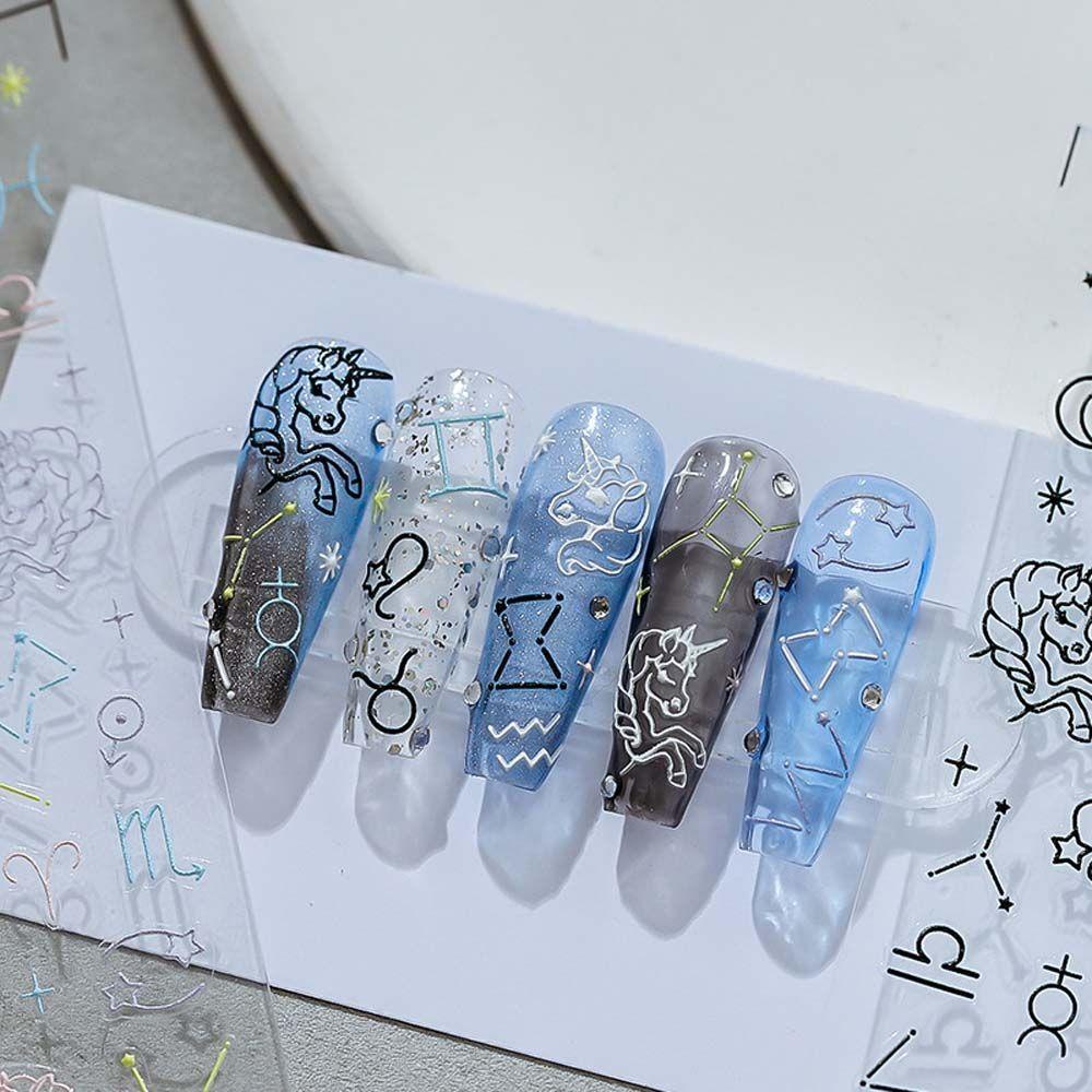 Miếng Dán Trang Trí Móng Tay 5D Dễ Thương