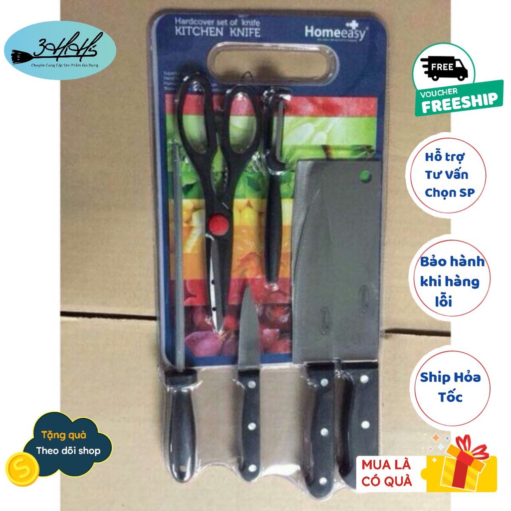 🛒 Bộ dao 7 món Homeeasy Cao Cấp 📌