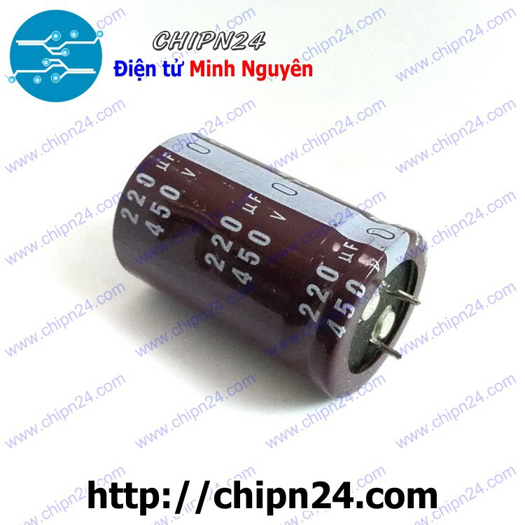 [1 CON] (H82) Tụ hóa 220uF 450V (25x40mm)