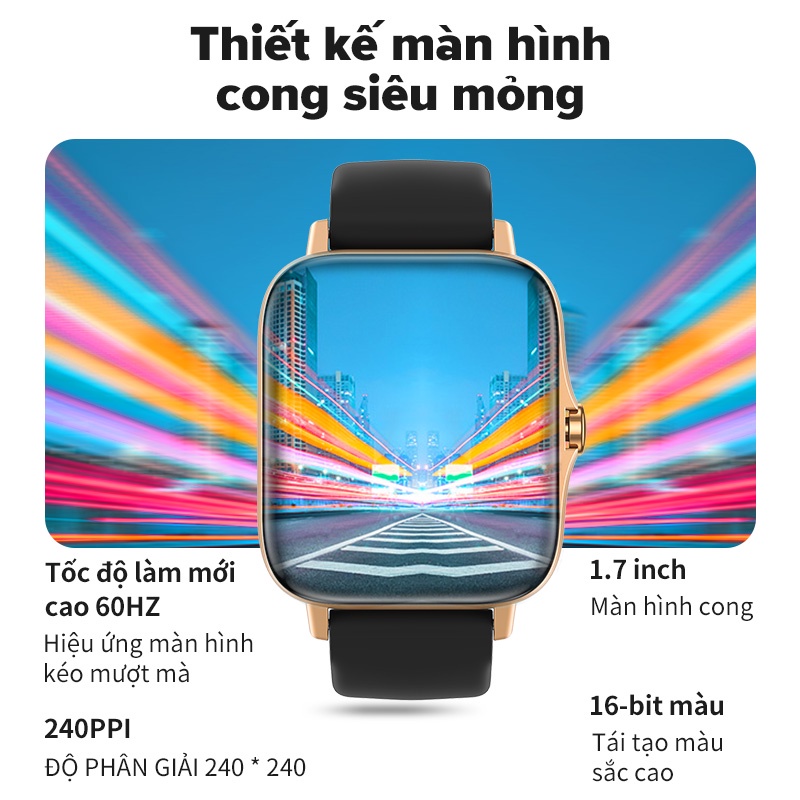 Đồng hồ thông minh BASIKE WAT08 Gọi điện qua Bluetooth Hàng trăm mặt số tinh tế 8 chế độ thể thao Sạc từ tính